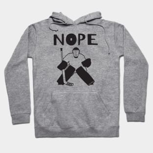 Nope Hockey Goalie for light Hoodie